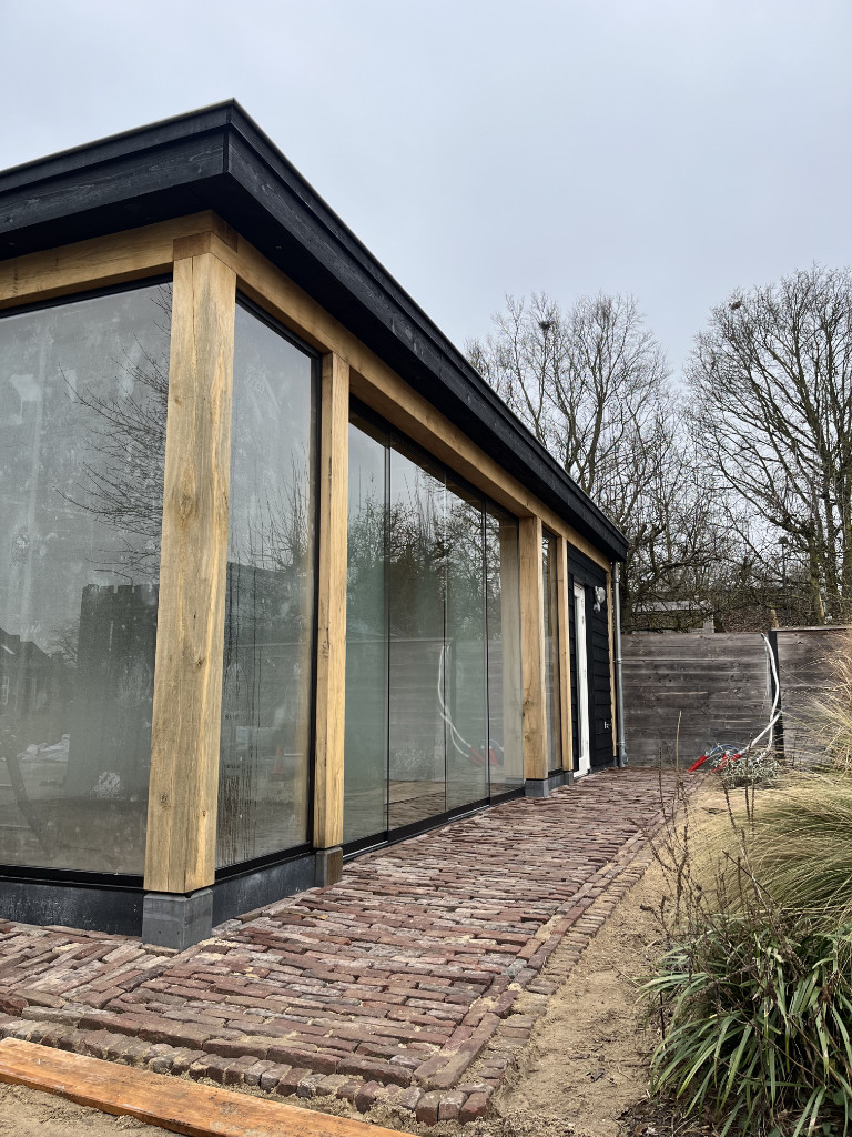 aanbouw tuinkamer met berging
